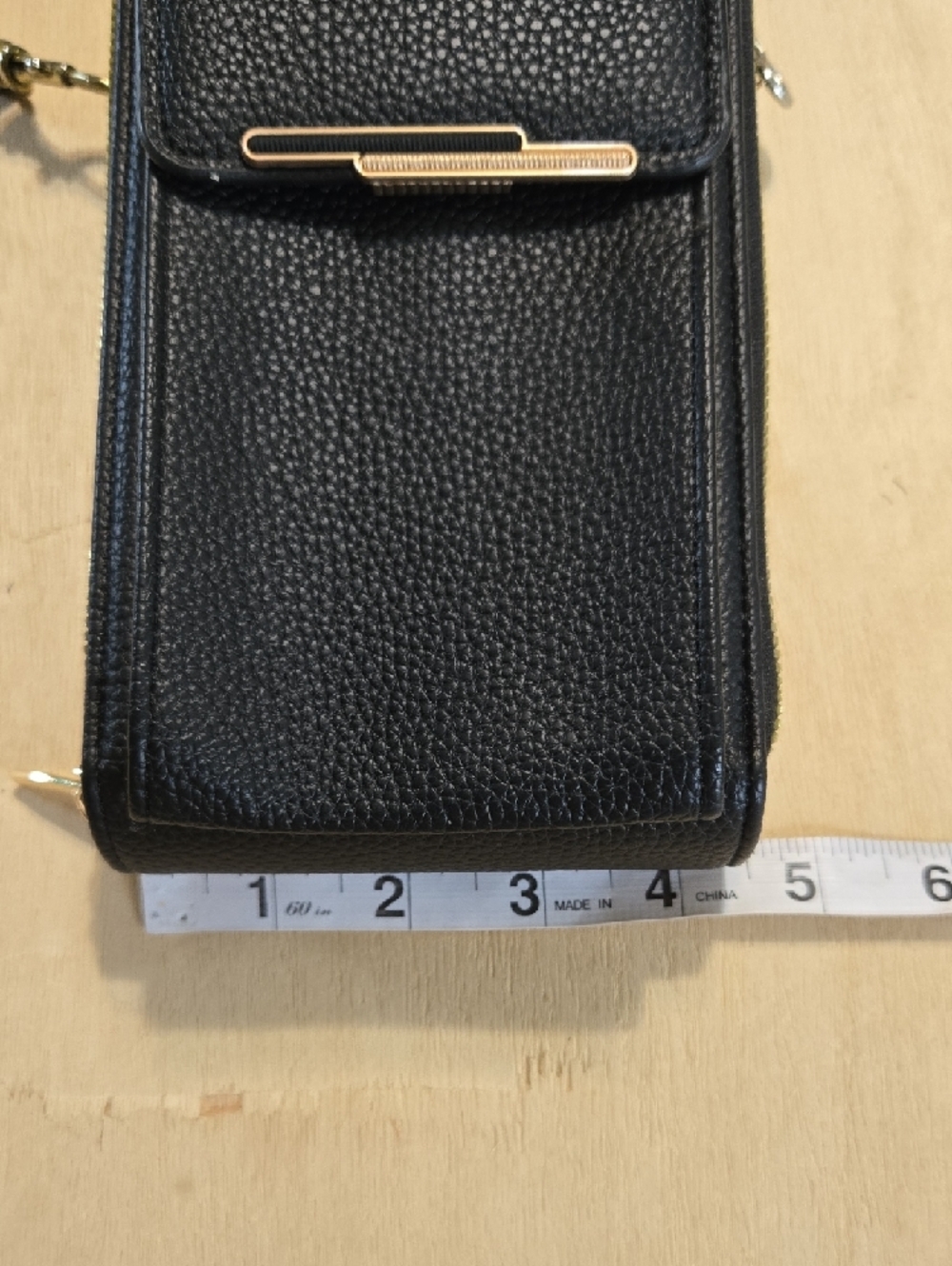 Mingyou Black Crossbody Pebbled Faux Leather Phone Wallet Purse Multiple Pockets - Picture 11 of 12